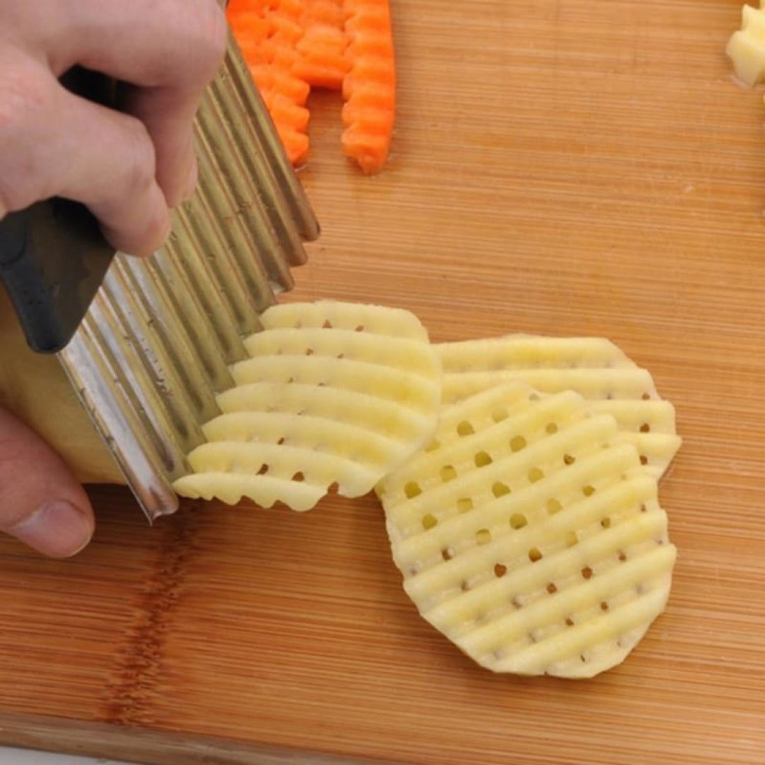 NOMAL Potato Crinkle Cutter Waves Crinkle French Fry Cutter Commercial  Grade Potato Shredder Slicer Manual Potato Crinkle Chip Cutter Adjustable